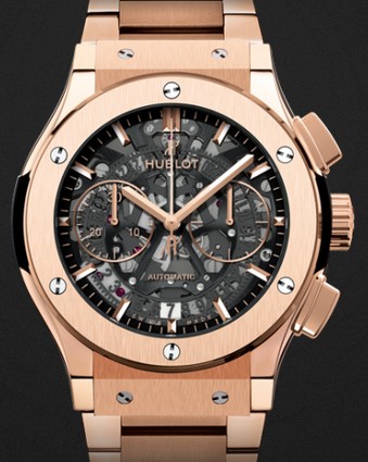Replica Hublot Watch Classic Fusion Aero Chrono King Gold Bracelet 45mm 525.OX.0180.OX