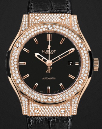 Replica Hublot Watch Classic Fusion King Gold Pavé 42mm 542.OX.1180.LR.1704