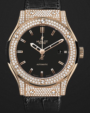 Replica Hublot Watch Classic Fusion King Gold Pavé 38mm 565.OX.1180.LR.1704