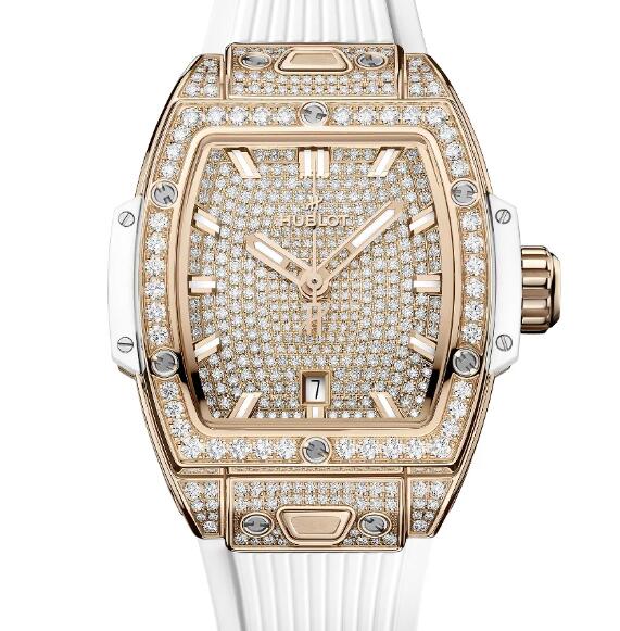 HUBLOT Spirit of Big Bang King Gold White Full Pavé 32mm Replica Watch 682.OE.9000.RX.1604