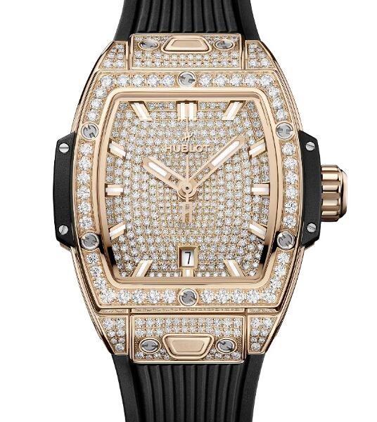 HUBLOT Spirit of Big Bang King Gold Full Pavé 32mm Replica Watch 682.OX.9000.RX.1604