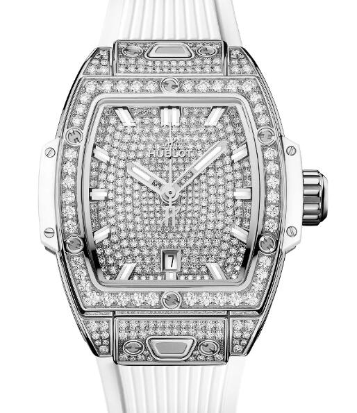 HUBLOT Spirit of Big Bang Steel White Full Pavé 32mm Replica Watch 682.SE.9000.RX.1604