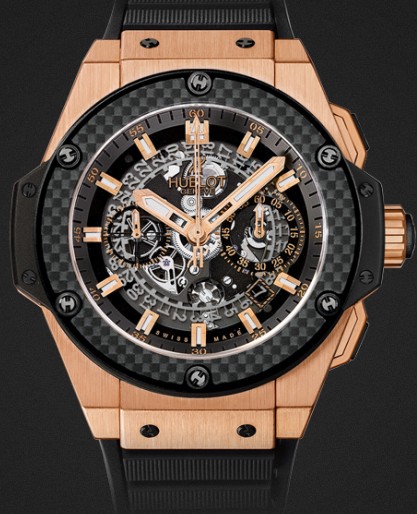Replica Hublot Watch King Power Unico King Gold Carbon 48mm 701.OQ.0180.RX