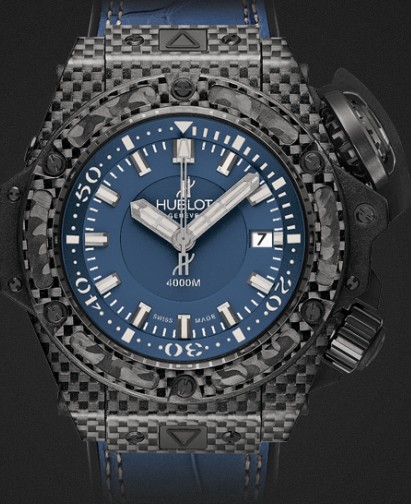 Replica Hublot Watch King Power Oceanographic 4000 Carbon Denim 48mm 731.QX.5190.GR