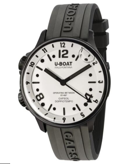 U-Boat Capsoil Doppiotempo DLC White Replica Watch 8889 U-Boat Capsoil Doppiotempo DLC White Replica Watch 8889