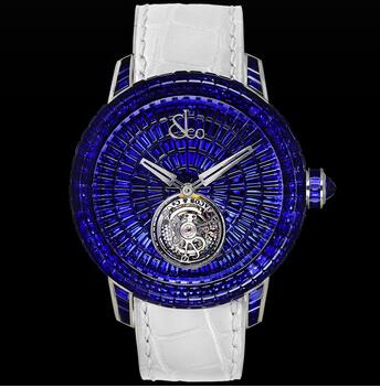 Jacob & Co. Caviar Tourbillon Baguette Blue Sapphires Replica Watch CV201.30.BB.BB.A Jacob & Co. Caviar Tourbillon Baguette Blue Sapphires Replica Watch CV201.30.BB.BB.A