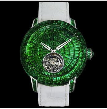 Jacob & Co. Caviar Tourbillon Baguette Emeralds Replica Watch CV201.30.BE.BE.A Jacob & Co. Caviar Tourbillon Baguette Emeralds Replica Watch CV201.30.BE.BE.A