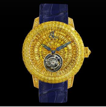 Jacob & Co. Caviar Tourbillon Baguette Yellow Diamonds Replica Watch CV201.40.BY.BY.A Jacob & Co. Caviar Tourbillon Baguette Yellow Diamonds Replica Watch CV201.40.BY.BY.A