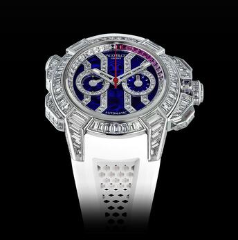 Jacob & Co. Epic X Chrono Messi Full Baguette Replica Watch EC422.30.BW.LW.A