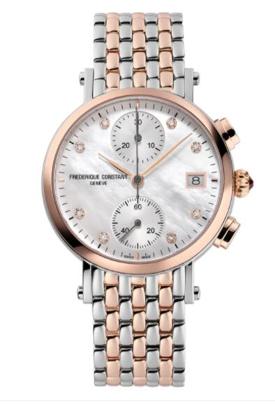 Frederique Constant Classics Quartz Chronograph Ladies Watch Replica FC-291MPWD2R2B Frederique Constant Classics Quartz Chronograph Ladies Watch Replica FC-291MPWD2R2B