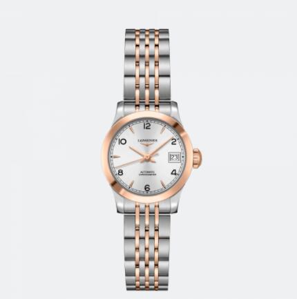Replica Longines Record collectsion stainless steel and 18 karat pink gold cap 200 Watch L2.320.5.76.7