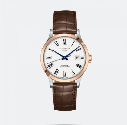 Replica Longines Record collectsion stainless steel and 18 karat pink gold cap 200 Watch L2.820.5.11.2