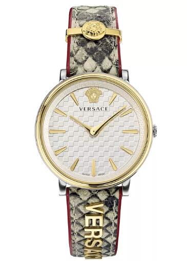 Cheap Versace Women's Swiss V Circle Logomania Edition Elaphe Leather Strap Watch 38mm Replica Cheap Versace Women's Swiss V Circle Logomania Edition Elaphe Leather Strap Watch 38mm Replica