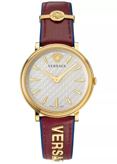 Cheap Versace Women's Swiss V-Circle Logomania Red Calf Leather Strap Watch 38mm Replica Cheap Versace Women's Swiss V-Circle Logomania Red Calf Leather Strap Watch 38mm Replica