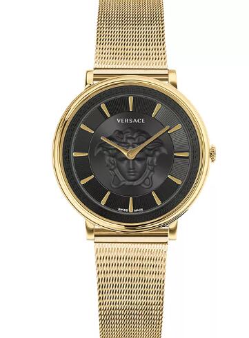 Cheap Versace Women's Swiss V-Circle Gold Ion-Plated Stainless Steel Mesh Bracelet Watch 38mm Replica Cheap Versace Women's Swiss V-Circle Gold Ion-Plated Stainless Steel Mesh Bracelet Watch 38mm Replica