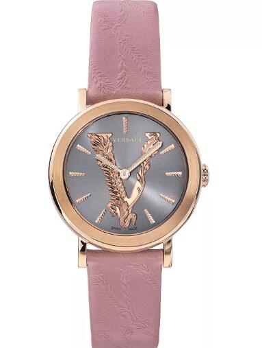 Cheap Versace Women's Swiss Virtus Pink Leather Strap Watch 36mm Replica Cheap Versace Women's Swiss Virtus Pink Leather Strap Watch 36mm Replica