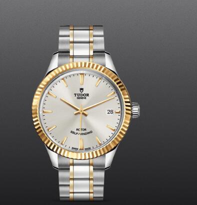 Replica Watch TUDOR STYLE 34 MM Steel Case yellow gold bezel m12313-0003 Replica Watch TUDOR STYLE 34 MM Steel Case yellow gold bezel m12313-0003