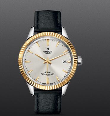 Replica Watch TUDOR STYLE 34 MM Steel Case yellow gold bezel m12313-0018 Replica Watch TUDOR STYLE 34 MM Steel Case yellow gold bezel m12313-0018