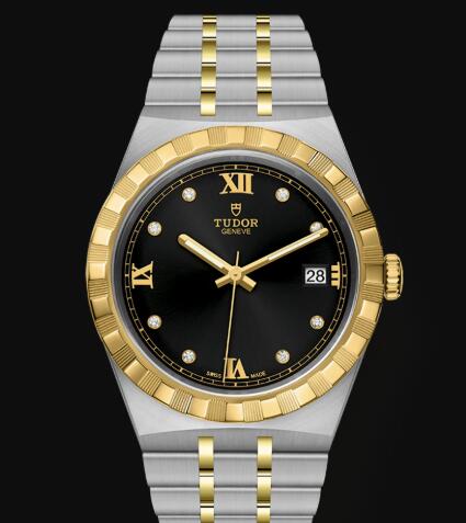 New Tudor Royal Watch Cheap Price 38 mm steel case Diamond-set dial Replica watch m28503-0004