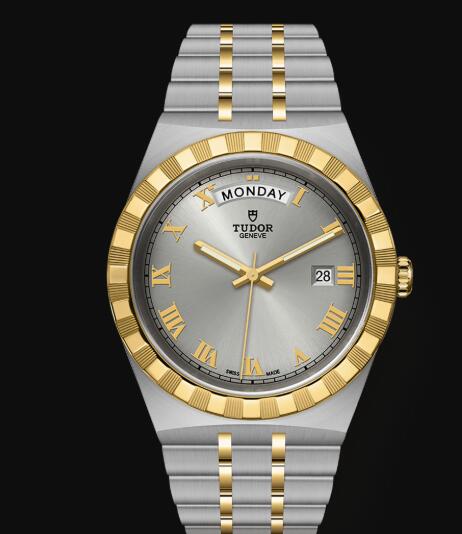 New Tudor Royal Watch Cheap Price 41 mm steel case Yellow gold bezel Replica watch m28603-0001 New Tudor Royal Watch Cheap Price 41 mm steel case Yellow gold bezel Replica watch m28603-0001