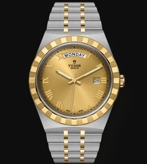 New Tudor Royal Watch Cheap Price 41 mm steel case Yellow gold bezel Replica watch m28603-0004 New Tudor Royal Watch Cheap Price 41 mm steel case Yellow gold bezel Replica watch m28603-0004