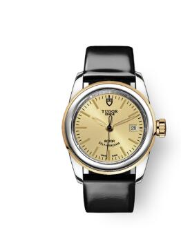 Cheap Tudor Glamour Date Review Replica Watch 26 mm steel case Steel and yellow gold bezel m51003-0020