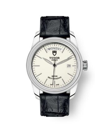 Cheap Tudor Glamour Date Day Review Replica Watch 39 mm steel case Opaline dial m56000-0176