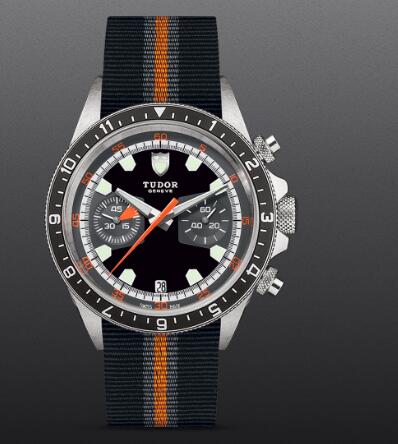 Replica Watch TUDOR HERITAGE CHRONO m70330n-0003 Black/grey dial Fabric strap