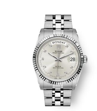 Buy Tudor Prince Date + Day Replica Watch 36 mm steel case Diamond-set dial m76214-0017